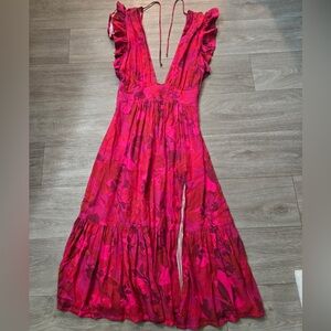 NWT Stillwater The Jessie Midi Dress in Red Size medium